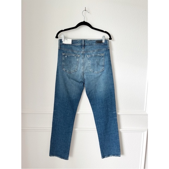 NWT Adriano Goldschmied Mari Crop High Rise Slim Straight Jeans Alibi Destruct - Picture 4 of 8